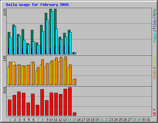 Daily usage for February 2026