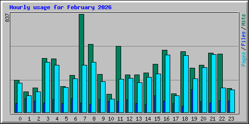Hourly usage for February 2026